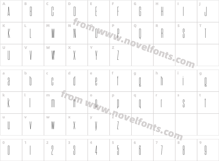 Dharma Gothic Rounded C-ThinCharacter Map