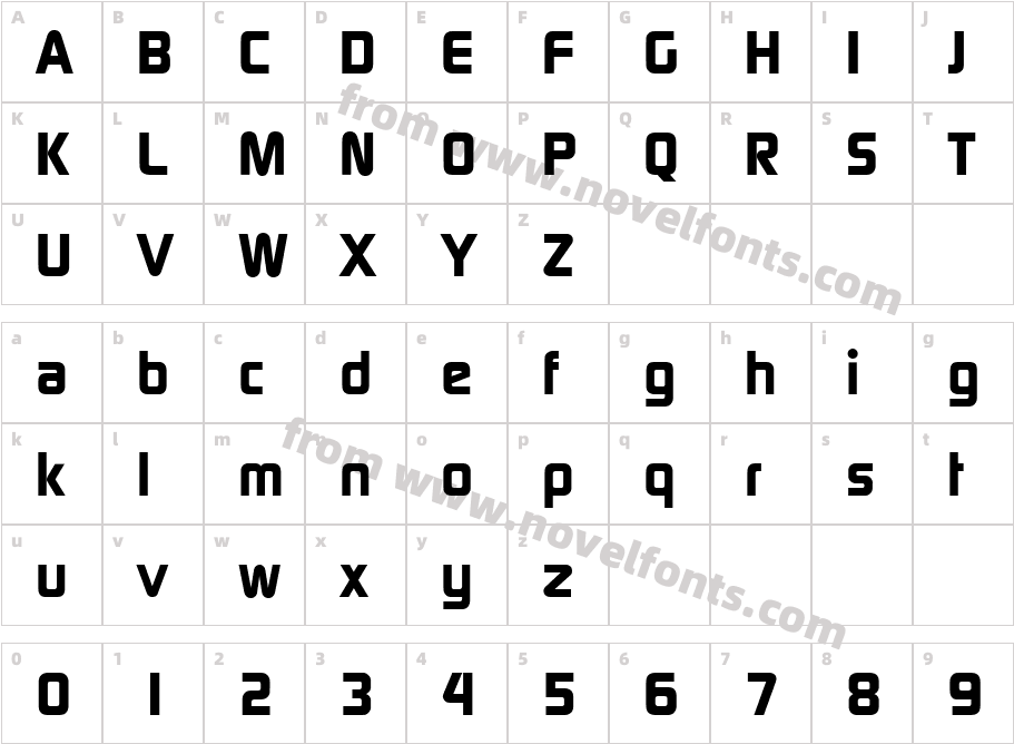 DigitalSerialXboldCharacter Map