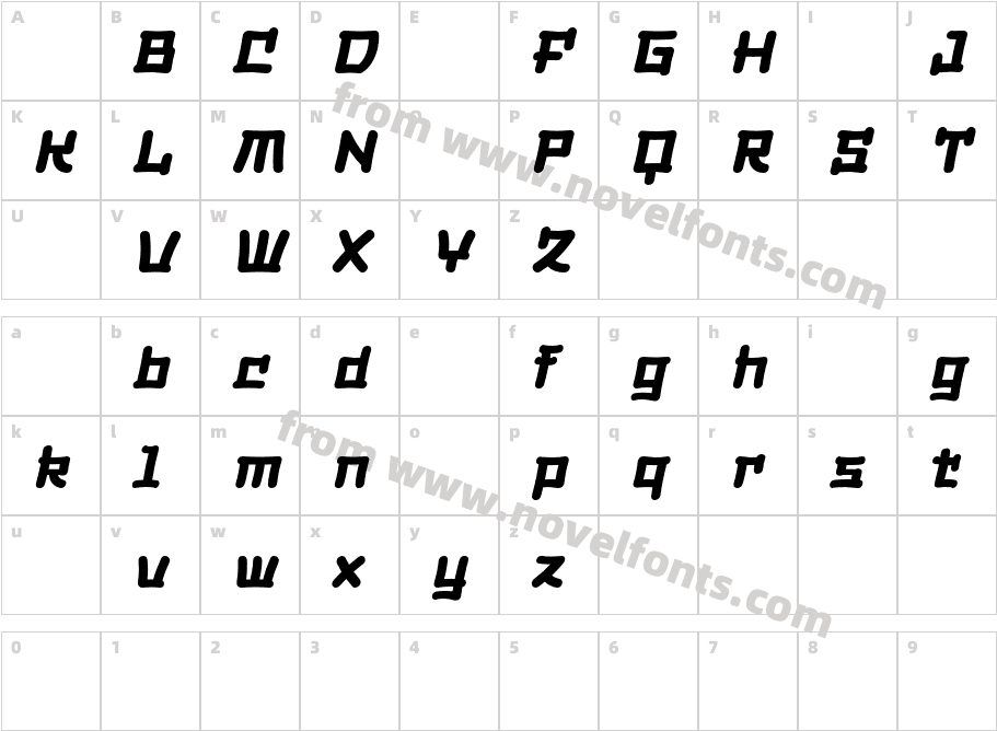 Dimsum DEMO BoldCharacter Map