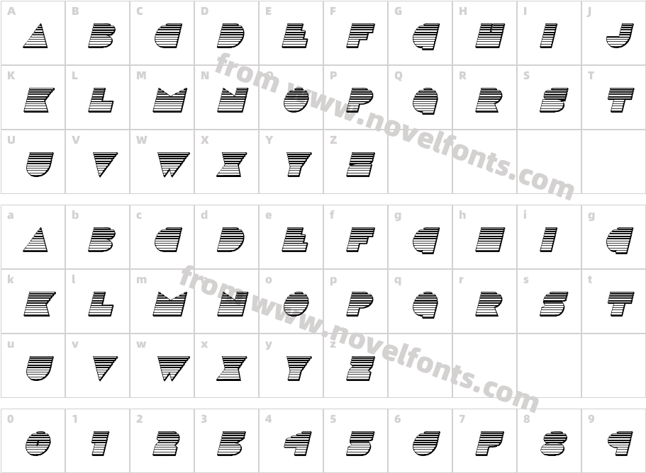 DiscoDeckChromeItalicCharacter Map