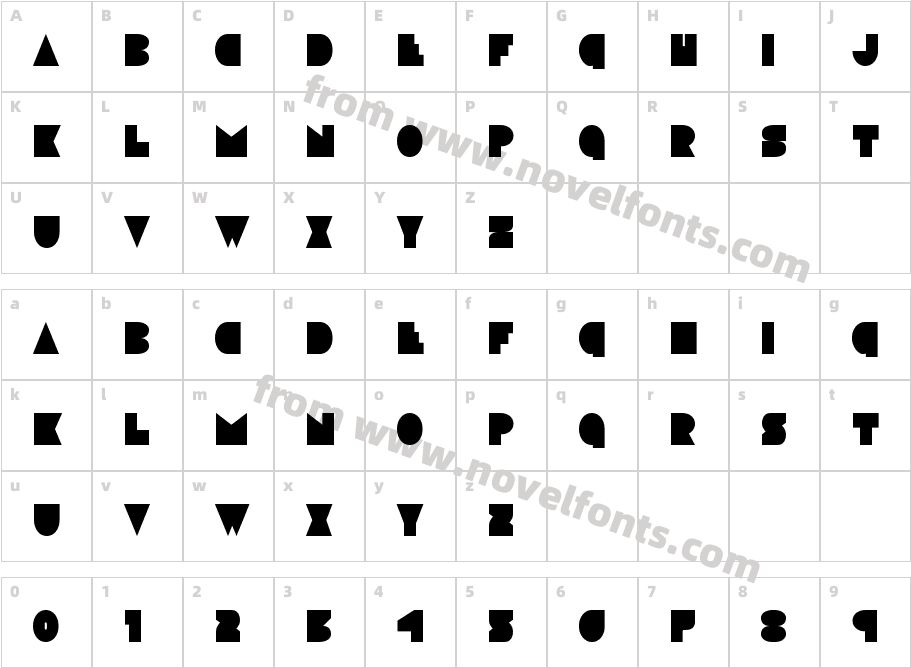 DiscoDeckCondensedCharacter Map