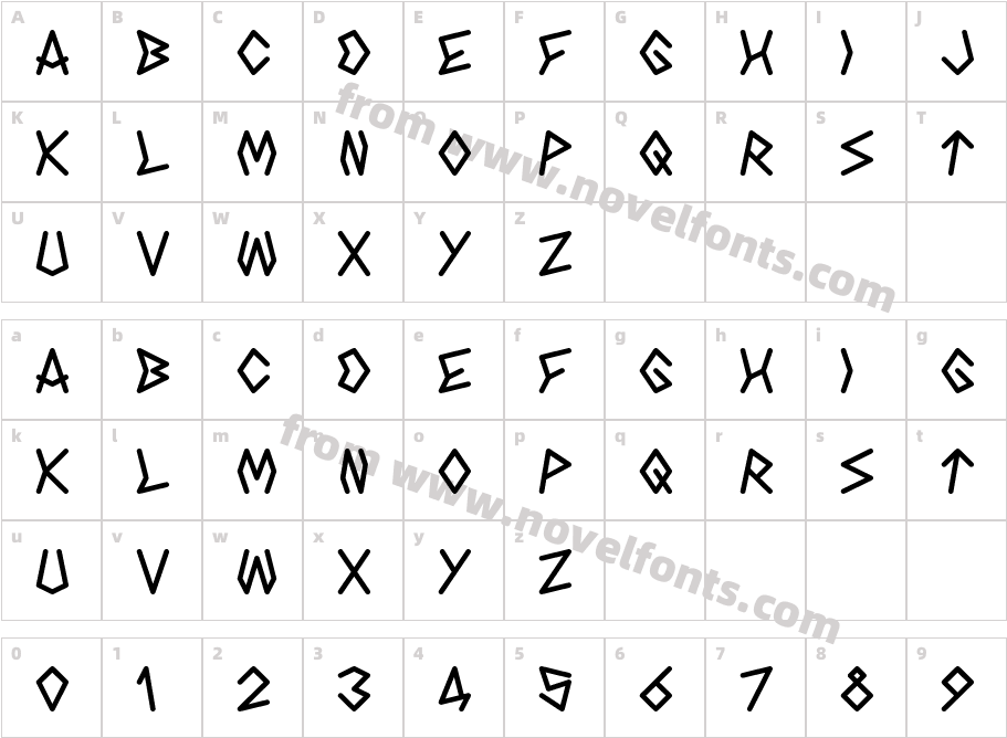 DivagonCharacter Map