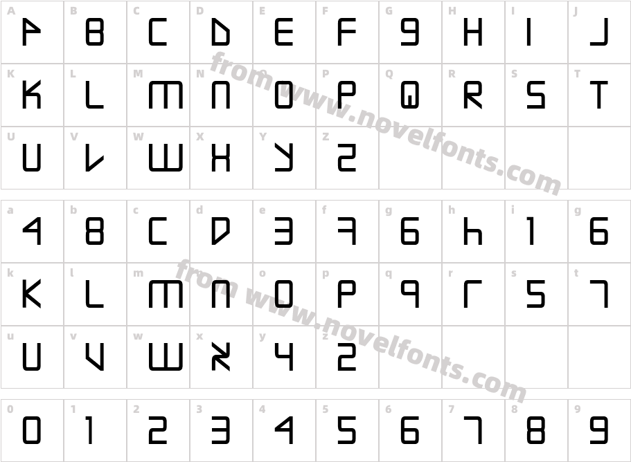 Escape Artist BoldCharacter Map