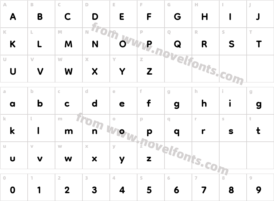 Dongle-BoldCharacter Map