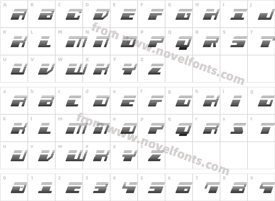 Escape Velocity Gradient ItalCharacter Map