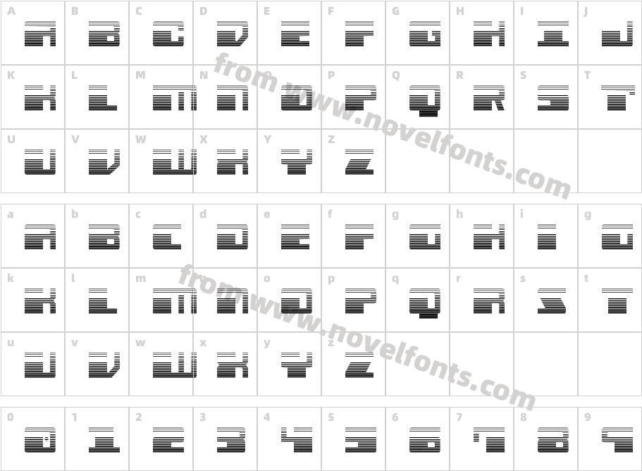 Escape Velocity GradientCharacter Map