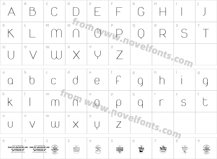 Duepuntozero-ExtraLightCharacter Map