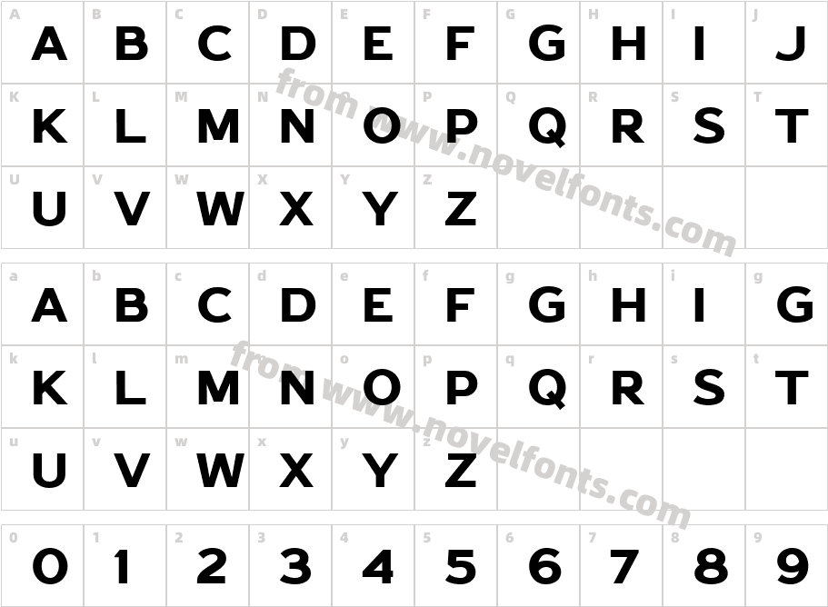 DuhlineSans-DemoCharacter Map