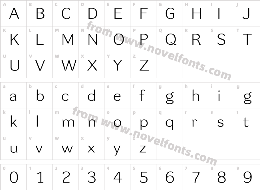 DynaGroteskLXECharacter Map