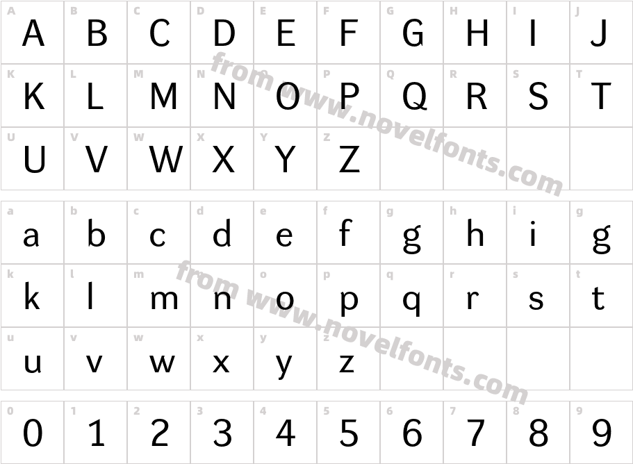 DynaGroteskRECharacter Map