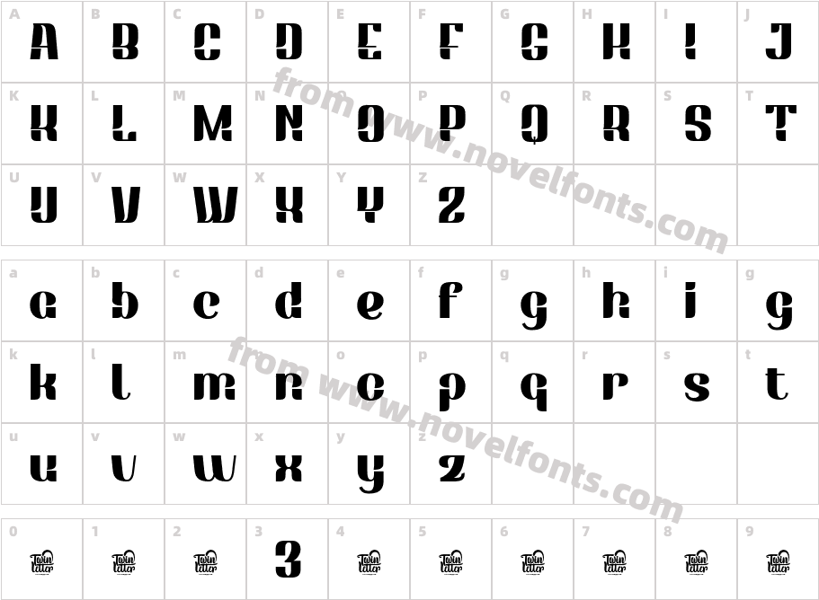 EBRATHOTRIAL RegularCharacter Map