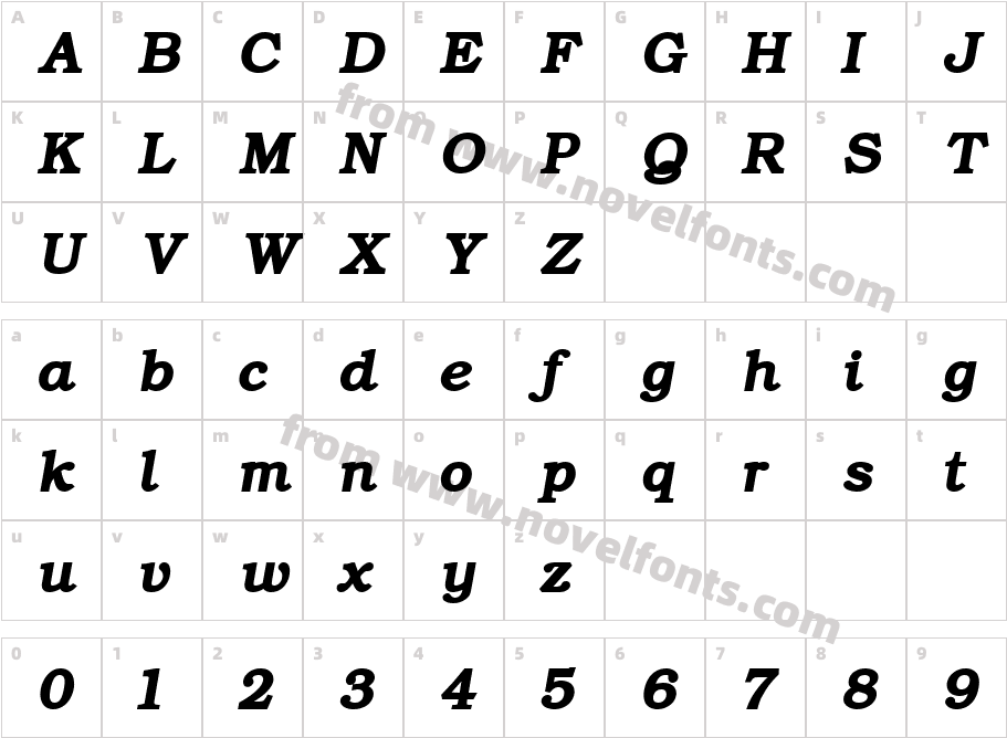 ER-BukinistMacBoldItalicCharacter Map