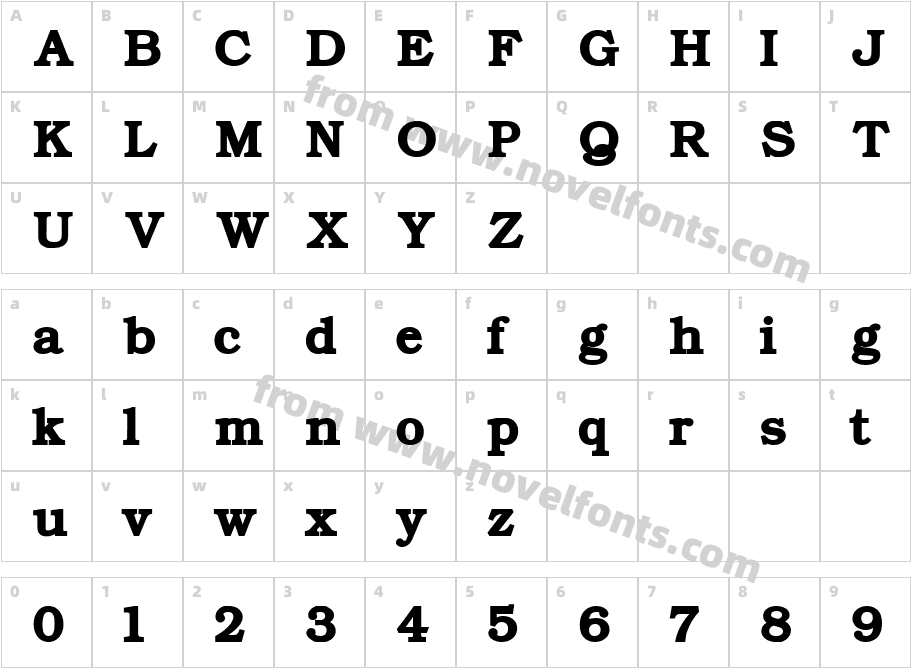 ERBukinistKOI8BoldCharacter Map