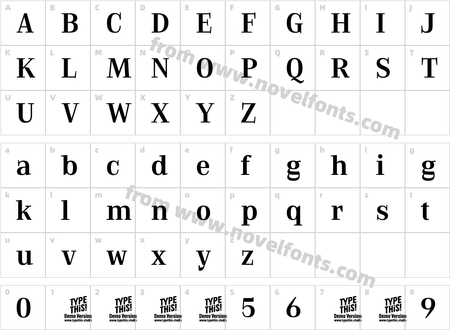 EVERY HEADLINE BoldCharacter Map