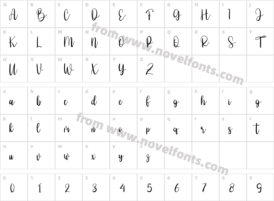 EassyVigossaRegularCharacter Map