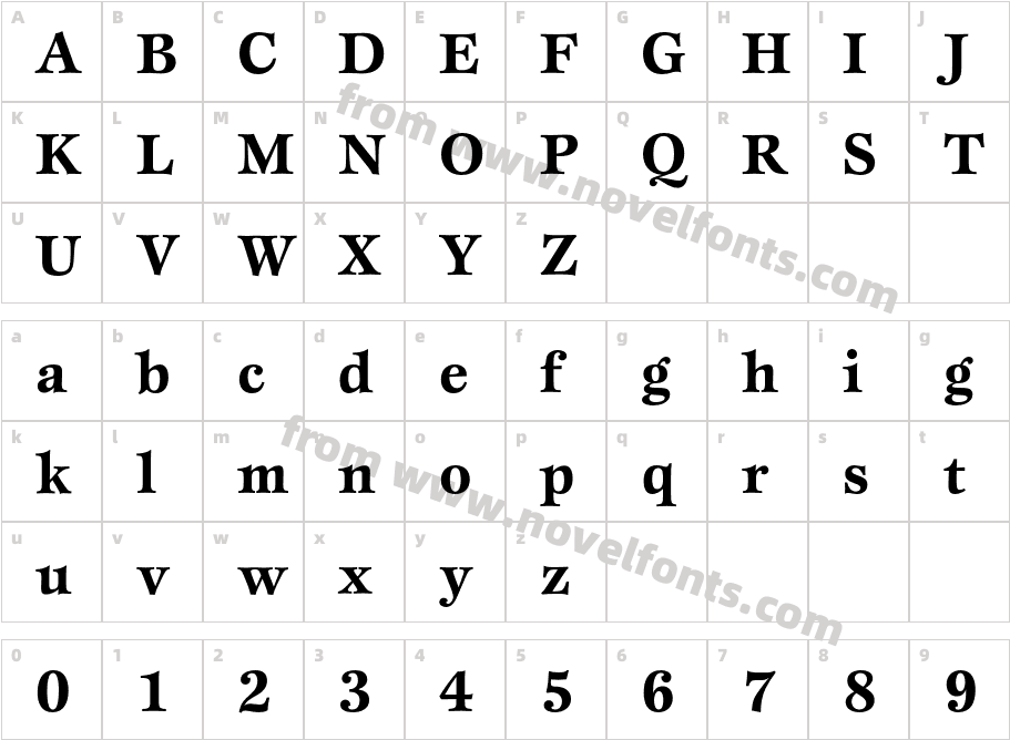 EspritEF-BoldCharacter Map