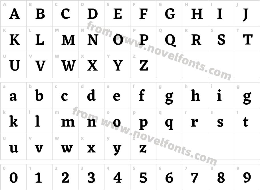 Eczar semiboldCharacter Map