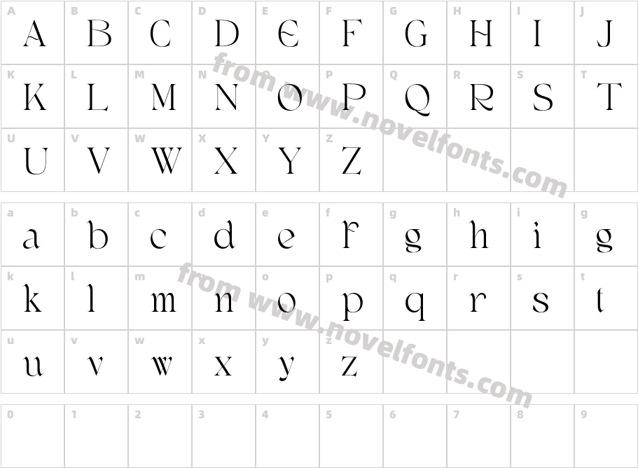 EgmondFree-ItalicCharacter Map