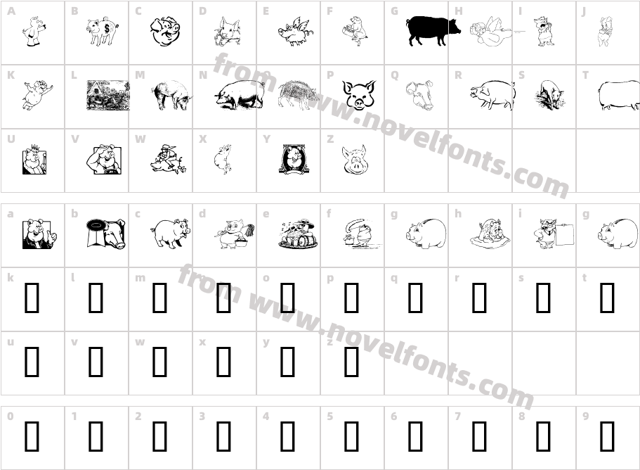 EinSchweinCharacter Map