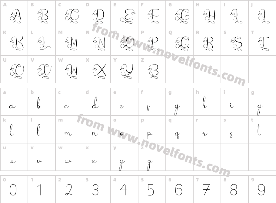 Elegant StylishCharacter Map