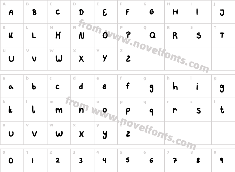 Elliot RegularCharacter Map