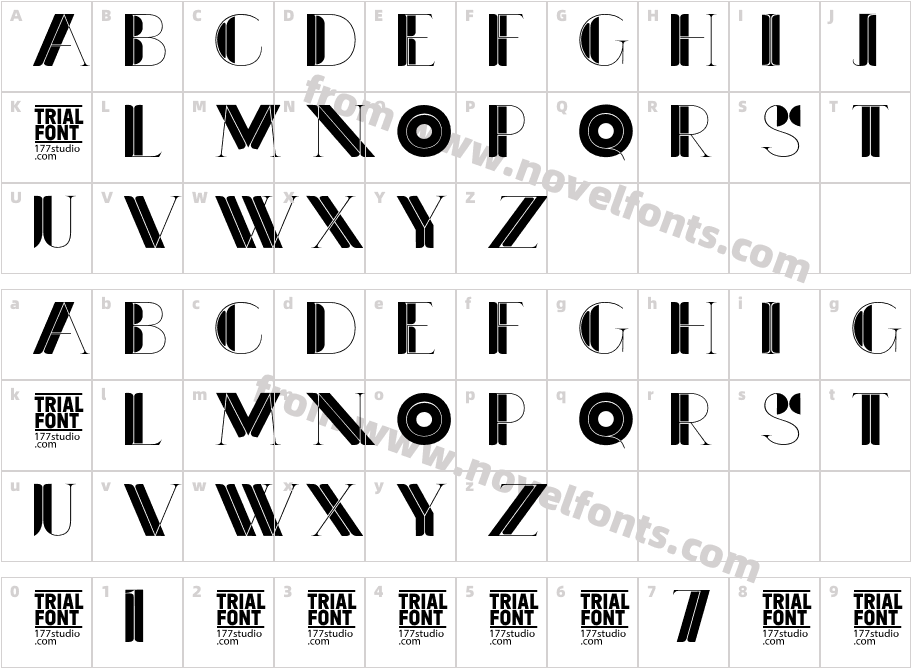 Emotion ArtDeco Demo RegularCharacter Map