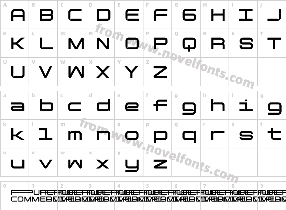 Enfonix DEMO ONLYCharacter Map