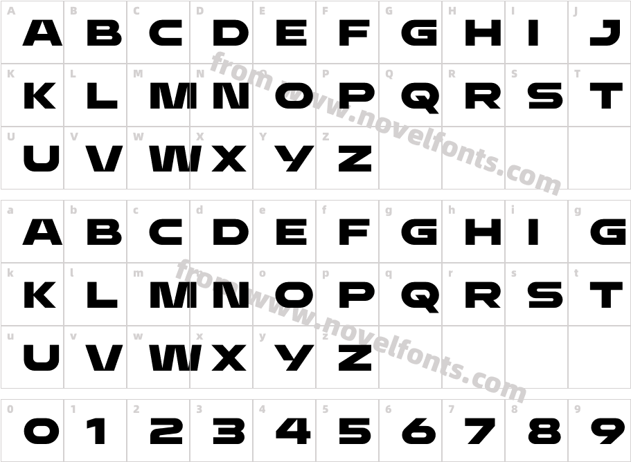 Enigma BoldCharacter Map