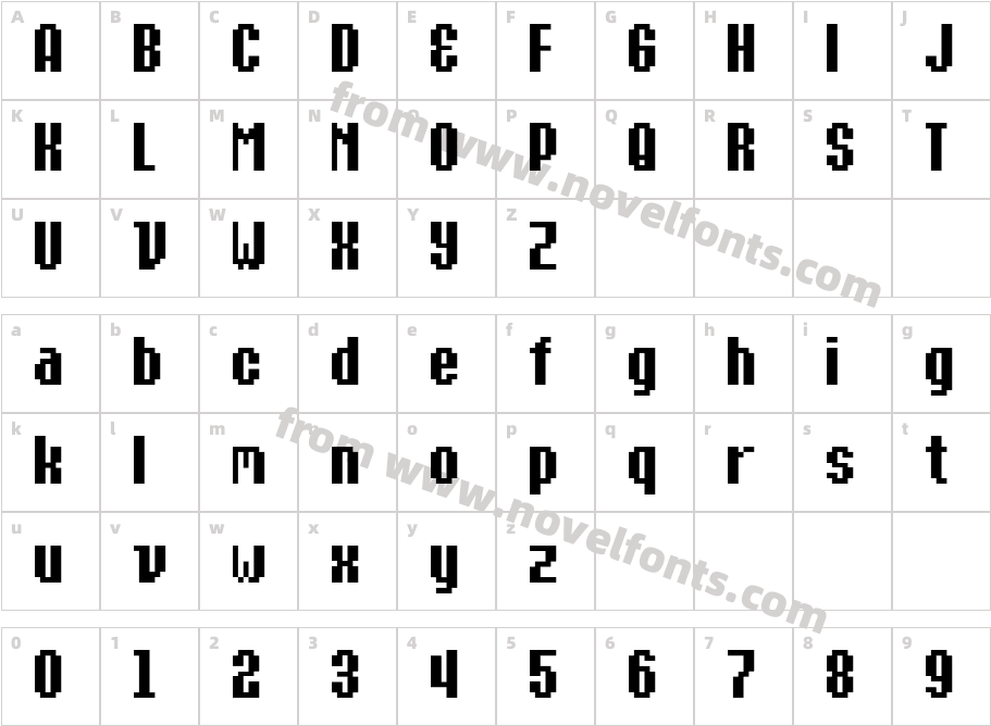 Et Bt11B BoldCharacter Map