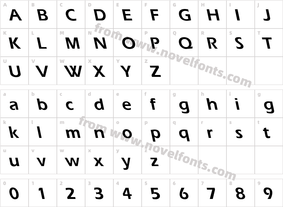 ErgoeBS-BoldCharacter Map