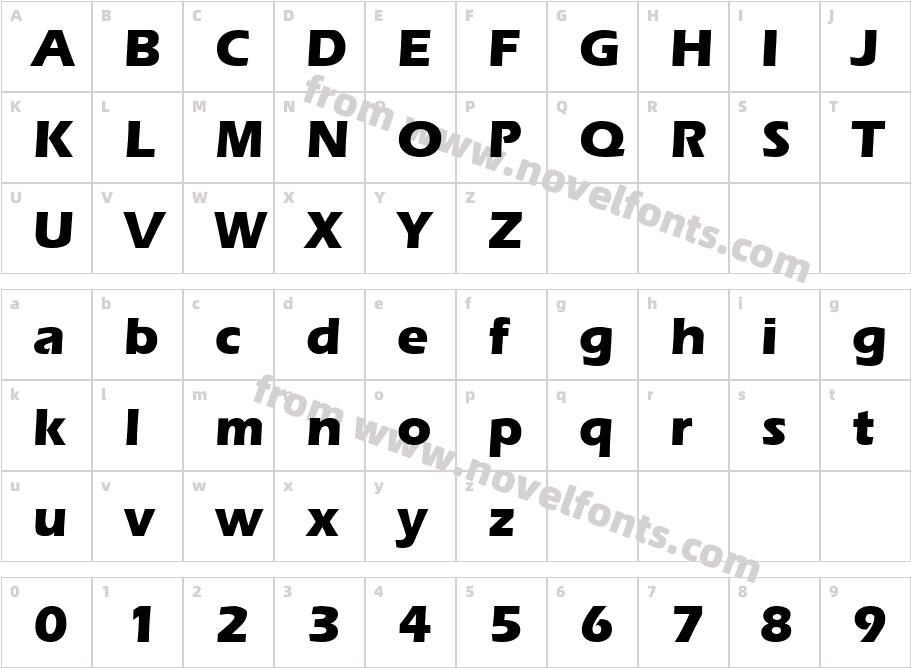 ErgoeMildExtraboldCharacter Map