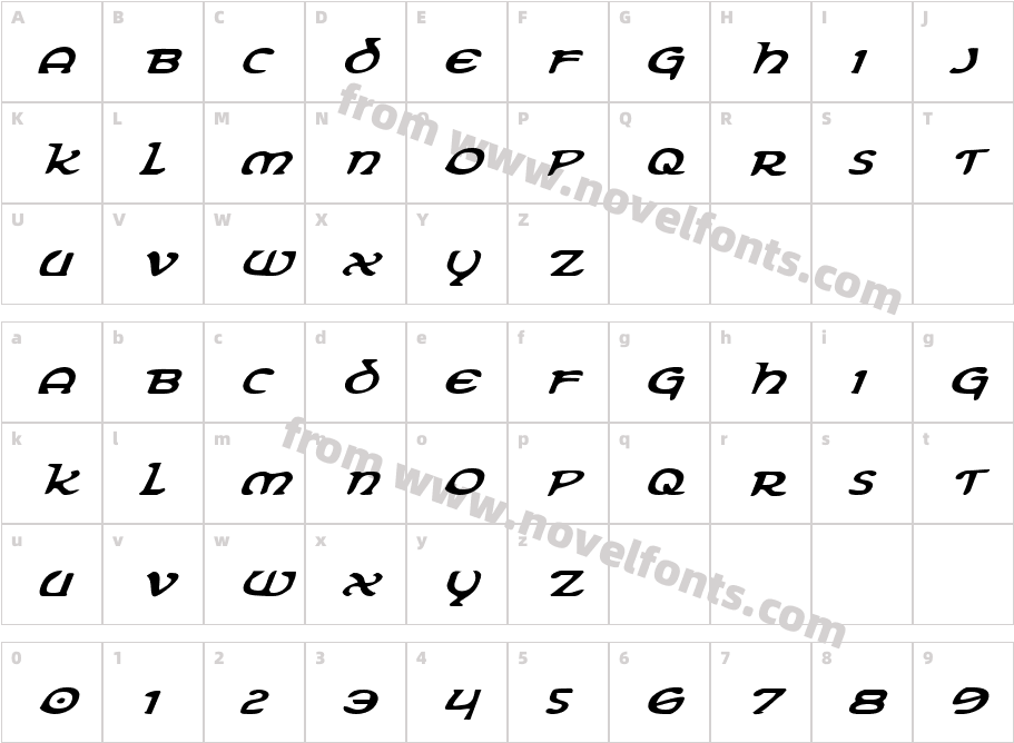 Erin Go Bragh ExpandItalicCharacter Map