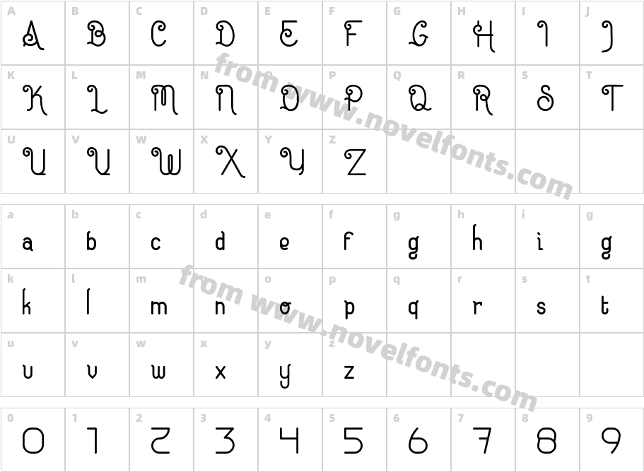 Eugiene-scriptCharacter Map