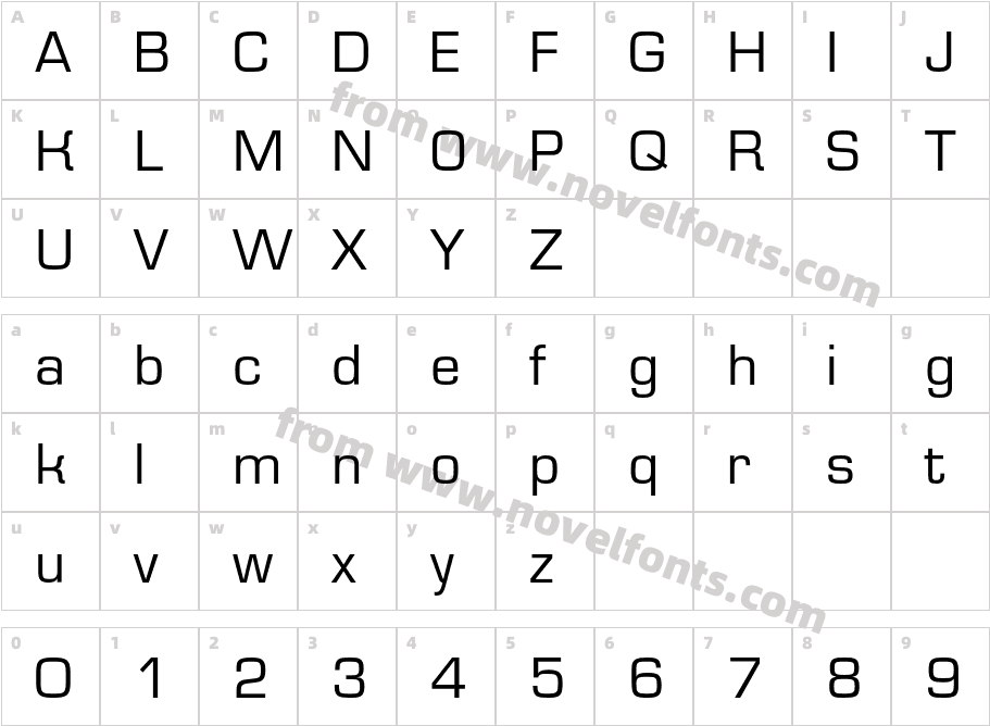 EurofontCCharacter Map