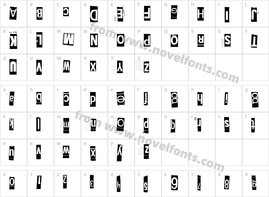 Extraoin Zhurdlyou Upside DownCharacter Map