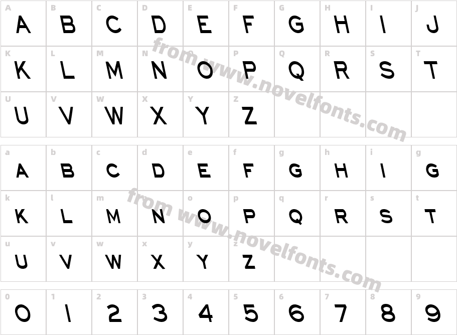 EyechartCondBS BoldCharacter Map