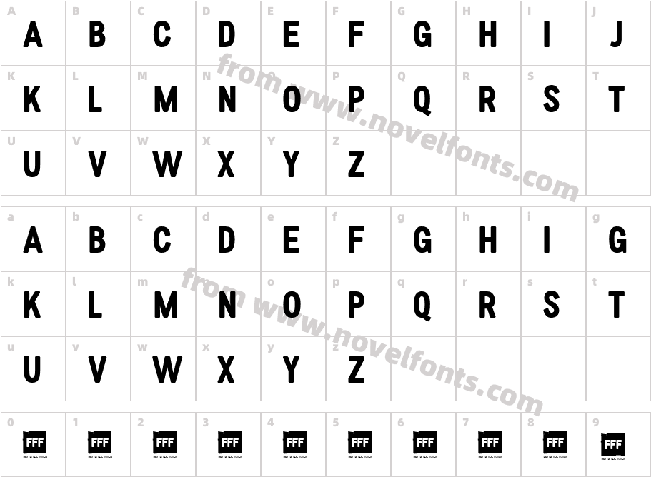 FFF-BoldCharacter Map