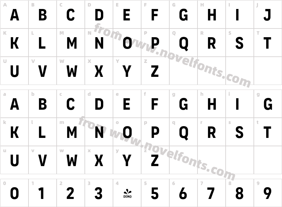 FSP DEMO - Organetto Cnd BoldCharacter Map