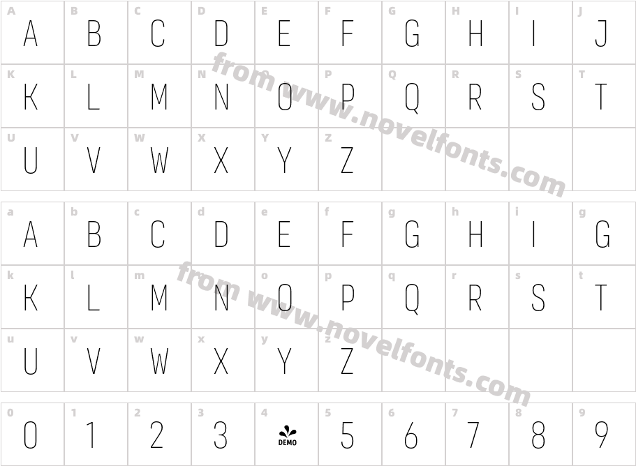 FSP DEMO - rgntt ltrCnd ThnCharacter Map