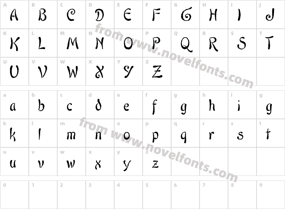 FacadePro-RegularreducedCharacter Map