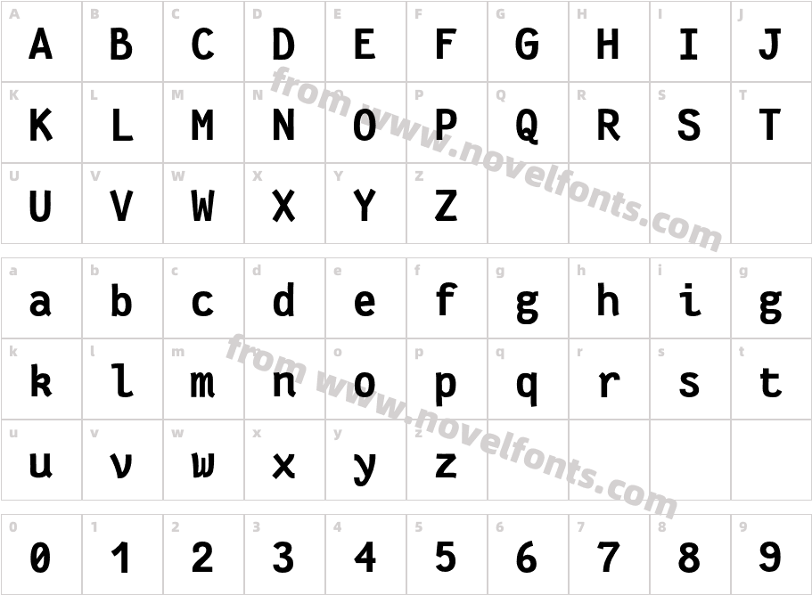 Fantasque Sans MonoCharacter Map