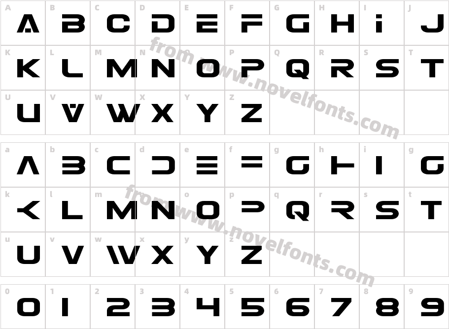 Eurofighter ExpandedCharacter Map