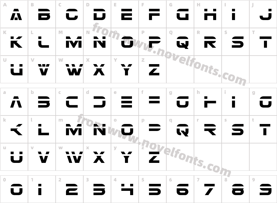 Eurofighter LaserCharacter Map