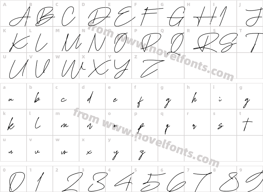 Fenattoda MonolineCharacter Map