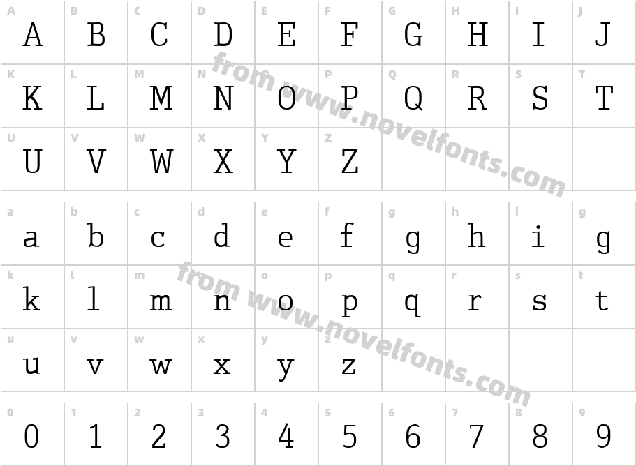 EuropeanTypewriterCharacter Map