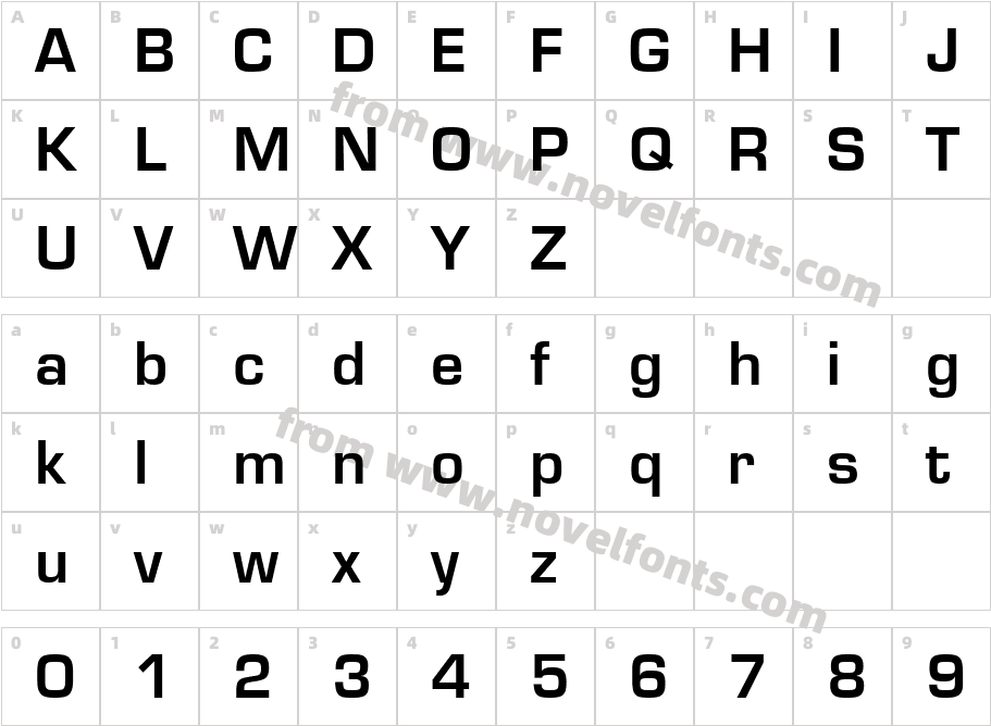 Eurostile LTCharacter Map