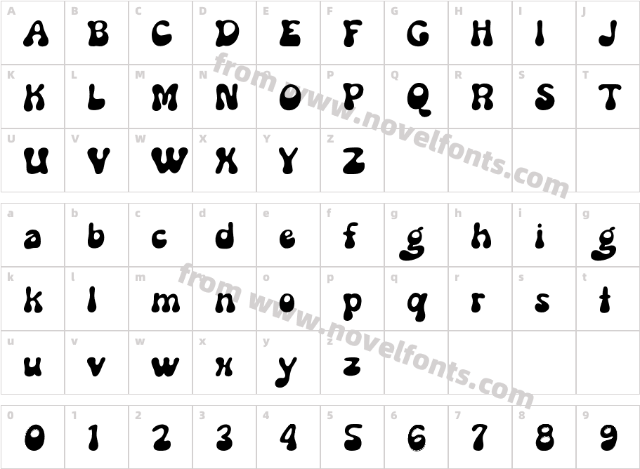 Flabbio Groovy DEMO! DEMO!Character Map