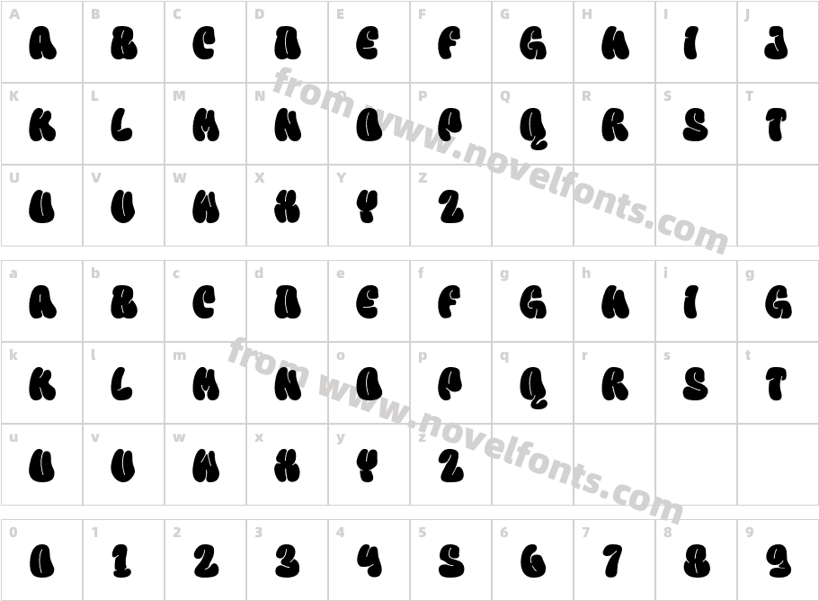 FlexiGlooRegularCharacter Map