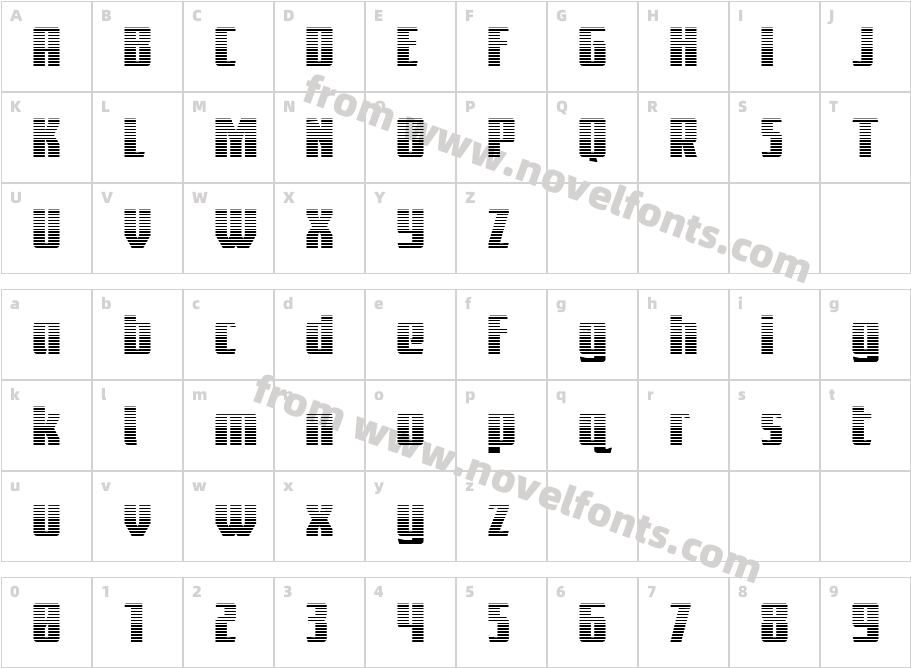 Flight Legion Straight GradienCharacter Map