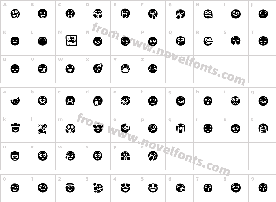 Fluent Emojis 133 RegularCharacter Map